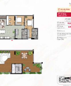 layout kiểu nhà TOPHOUSE The Aurora Phú Mỹ Hưng