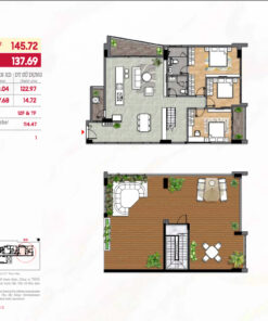 layout kiểu nhà TOPHOUSE The Aurora Phú Mỹ Hưng